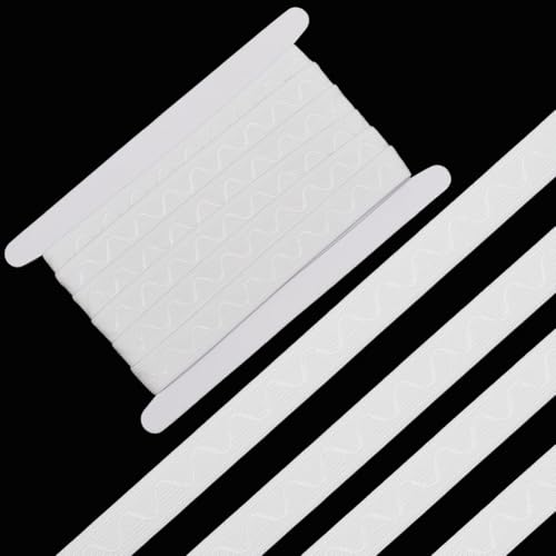 GORGECRAFT 5 m x 20 mm breites Silikon-Anti-Rutsch-Gummiband, weißes Gummi-Stretchband, einzelne Welle, Silikon, flach, elastisches Band, Gurtband, dehnbarer Riemen für Heimwerker, Nähen, Handwerk von GORGECRAFT