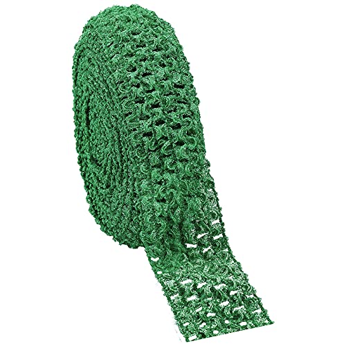 GORGECRAFT 5.5 Yards 1.7" Kopf Stirnband Häkel-Stirnband Ribbon Crochet Stretch Trim Stoff Für Haarschmuck Tube Top, Grün von GORGECRAFT