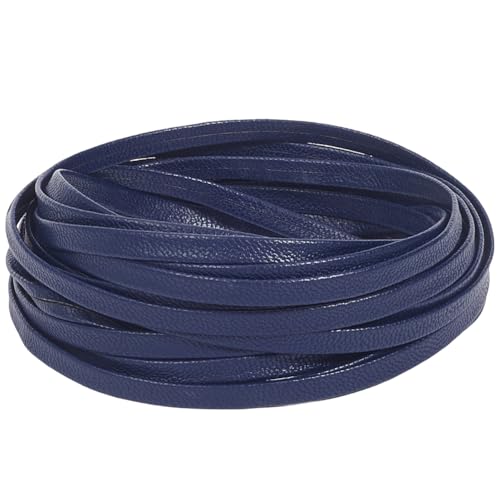 GORGECRAFT 5.5 Yards Litschi Gemaserter PU Lederstreifen 5mm Flaches Lederband 1mm Dick Doppelseitiges Lammlederband Glänzendes Faltlederzubehör Für Die Schmuckherstellung DIY Handwerk Marineblau GORGECRAFT 5.5 Yards Litschi Gemaserter PU Lederstreifen 5mm Flaches Lederband 1mm Dick Doppelseitiges Lammlederband Glänzendes Faltlederzubehör Für Die Schmuckherstellung DIY Handwerk Marineblau von GORGECRAFT