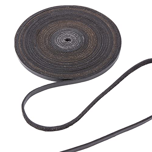 GORGECRAFT 5.5Yds 5 mm Schwarze Flache Echtlederschnur Naturlederschnur Spitzenstreifen Vollnarbiges Rindsleder Flechtschnur Rolle Für Die Schmuckherstellung Basteln Geflochtene Armbänder Gürtel GORGECRAFT 5.5Yds 5 mm Schwarze Flache Echtlederschnur Naturlederschnur Spitzenstreifen Vollnarbiges Rindsleder Flechtschnur Rolle Für Die Schmuckherstellung Basteln Geflochtene Armbänder Gürtel von GORGECRAFT
