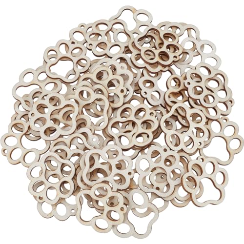 GORGECRAFT 50 Stück unlackierte Holz-Ohrringe, Rohlinge, Welpen, Hund, Tigerpfoten, Drucke, Ausschnitte, Anhänger, Schmuck, Rohlinge, Anhänger, für Schmuckherstellung, Basteln, Haustierhaus-Dekoration GORGECRAFT 50 Stück unlackierte Holz-Ohrringe, Rohlinge, Welpen, Hund, Tigerpfoten, Drucke, Ausschnitte, Anhänger, Schmuck, Rohlinge, Anhänger, für Schmuckherstellung, Basteln, Haustierhaus-Dekoration von GORGECRAFT