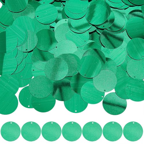 GORGECRAFT 500 Stück flache runde Pailletten, 24,5 mm, oberes Loch, Pailletten, grüne lose Pailletten mit Seitenloch, Spangeln, Nähen, Basteln für Schmuckherstellung, Ohrringe, Hochzeitskleidung GORGECRAFT 500 Stück flache runde Pailletten, 24,5 mm, oberes Loch, Pailletten, grüne lose Pailletten mit Seitenloch, Spangeln, Nähen, Basteln für Schmuckherstellung, Ohrringe, Hochzeitskleidung von GORGECRAFT