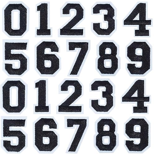 GORGECRAFT 50Stk Zahlen-Aufnäher Zum Aufbügeln Schwarz 0-9 Aufnäher Wollfilz Stickerei Zahlen-Applikation Stoff-Reparaturflicken Abziehbilder Für Kleidung Trikots Uni-Jacken DIY-Dekoration zubehör GORGECRAFT 50Stk Zahlen-Aufnäher Zum Aufbügeln Schwarz 0-9 Aufnäher Wollfilz Stickerei Zahlen-Applikation Stoff-Reparaturflicken Abziehbilder Für Kleidung Trikots Uni-Jacken DIY-Dekoration zubehör von GORGECRAFT
