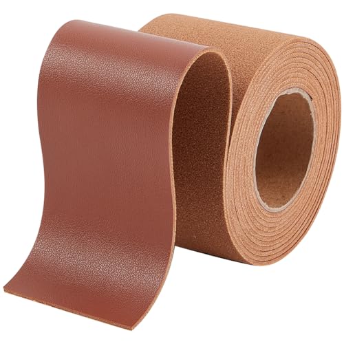 GORGECRAFT 50mm Breite Streifen Aus Litschi-Narbungsleder 200cm Langes Flaches Lederband 1.7mm Dick Einseitiger Kunstlederriemenfaden Für Heimwerker Gürtel Werkzeuge Werkstatt Sienaerde GORGECRAFT 50mm Breite Streifen Aus Litschi-Narbungsleder 200cm Langes Flaches Lederband 1.7mm Dick Einseitiger Kunstlederriemenfaden Für Heimwerker Gürtel Werkzeuge Werkstatt Sienaerde von GORGECRAFT
