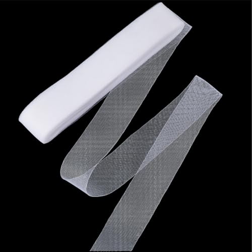 GORGECRAFT 50mm X 20m Weißer Polyester-Rosshaarzopf Steifer Zopfbesatz Rosshaar-Netzzopf Stäbchenbänder Für Heimwerker Nähen Basteln Hochzeit Party Kleidung Abendkleider Röcke Hüte Accessoires GORGECRAFT 50mm X 20m Weißer Polyester-Rosshaarzopf Steifer Zopfbesatz Rosshaar-Netzzopf Stäbchenbänder Für Heimwerker Nähen Basteln Hochzeit Party Kleidung Abendkleider Röcke Hüte Accessoires von GORGECRAFT