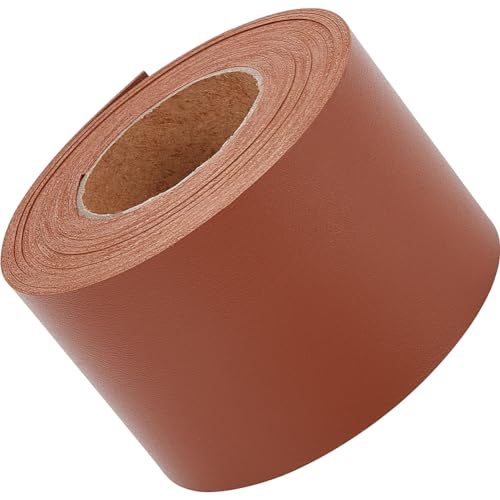 GORGECRAFT 5cm Breite Doppelseitige Lederstreifen 200cm Langes Flaches Lederband Mit Litschi-Muster 1.7mm Dickes Kunstlederband Für Heimwerker Schmuckherstellung Geschenkverpackungen Sattelbraun von GORGECRAFT