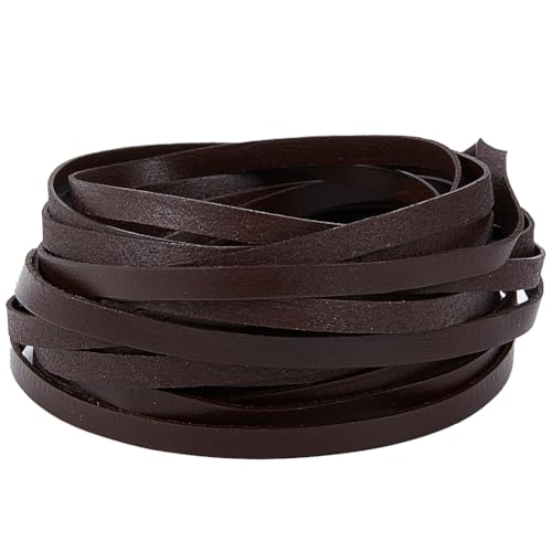 GORGECRAFT 5m Echtes Lederband 5mm Breit Flaches Lederband Lederband Streifen Natürliches Rindsleder Flechtfäden Seil Für Armbänder Halskette Schmuckherstellung Stiefelspitze DIY-Handwerk Kaffee GORGECRAFT 5m Echtes Lederband 5mm Breit Flaches Lederband Lederband Streifen Natürliches Rindsleder Flechtfäden Seil Für Armbänder Halskette Schmuckherstellung Stiefelspitze DIY-Handwerk Kaffee von GORGECRAFT