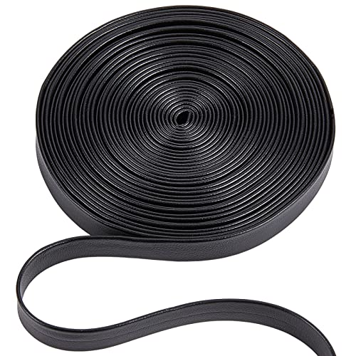 GORGECRAFT 5m Umklappbare Lederstreifen Lederbesatzband Schwarzes Genarbtes Litschi-Kunstlederimitatband 10mm Breite Flache Lederkordelschnur Für Heimwerker Nähen Säumen Basteln Schmuckherstellung GORGECRAFT 5m Umklappbare Lederstreifen Lederbesatzband Schwarzes Genarbtes Litschi-Kunstlederimitatband 10mm Breite Flache Lederkordelschnur Für Heimwerker Nähen Säumen Basteln Schmuckherstellung von GORGECRAFT