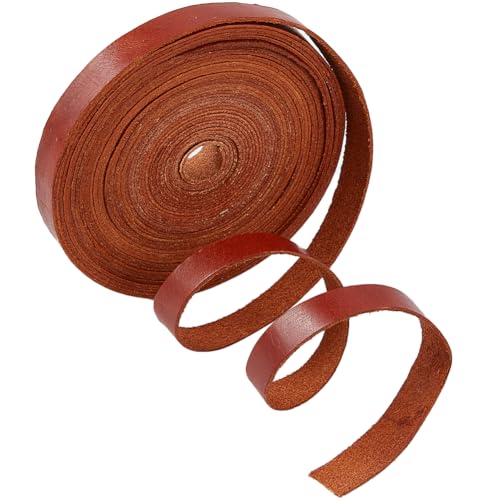 GORGECRAFT 5m X 10mm Flaches Lederband Echtlederstreifen 1mm Dickes Lederband Rindslederschnur Flechtfaden Seil Für Armbänder Halsketten Schmuckherstellung Gürtel DIY Kunsthandwerk Kokosnuss Braun GORGECRAFT 5m X 10mm Flaches Lederband Echtlederstreifen 1mm Dickes Lederband Rindslederschnur Flechtfaden Seil Für Armbänder Halsketten Schmuckherstellung Gürtel DIY Kunsthandwerk Kokosnuss Braun von GORGECRAFT