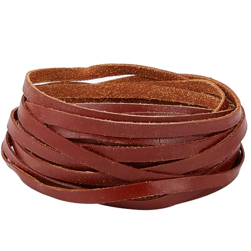 GORGECRAFT 5m X 5mm Flaches Lederband Aus Echtem Leder 1mm Dick Lederstreifen Rindsleder Flechtfaden Seil Für Armbänder Halsketten Schmuckherstellung Gürtel DIY-Bastelwerkstatt Kokosnuss Braun GORGECRAFT 5m X 5mm Flaches Lederband Aus Echtem Leder 1mm Dick Lederstreifen Rindsleder Flechtfaden Seil Für Armbänder Halsketten Schmuckherstellung Gürtel DIY-Bastelwerkstatt Kokosnuss Braun von GORGECRAFT