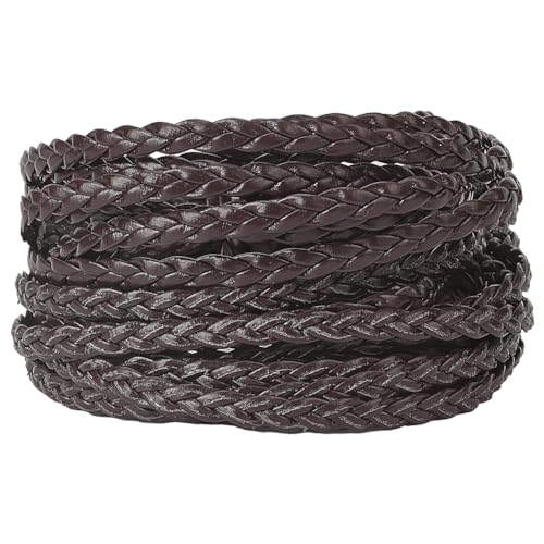 GORGECRAFT 5m X 5mm Geflochtenes Lederband Flache PU-Flechtfadenschnur 2mm Dick Gefaltetes Kunstlederseil Für Armbänder Halsketten Schmuckherstellung DIY Handwerk Werkzeugwerkstatt Kokosnuss Braun GORGECRAFT 5m X 5mm Geflochtenes Lederband Flache PU-Flechtfadenschnur 2mm Dick Gefaltetes Kunstlederseil Für Armbänder Halsketten Schmuckherstellung DIY Handwerk Werkzeugwerkstatt Kokosnuss Braun von GORGECRAFT