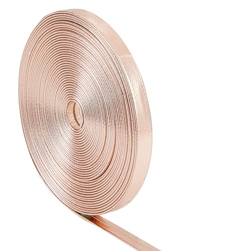 GORGECRAFT 5m X 6mm Flache Metallische Lederbänder Glänzende Lederschnur Glänzender PU-Leder-Spitzenstreifen Perlenschnur Bastelband Doppelseitiges Kunstzubehör Kordel Zur Herstellung Roségold GORGECRAFT 5m X 6mm Flache Metallische Lederbänder Glänzende Lederschnur Glänzender PU-Leder-Spitzenstreifen Perlenschnur Bastelband Doppelseitiges Kunstzubehör Kordel Zur Herstellung Roségold von GORGECRAFT