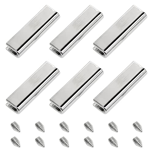 GORGECRAFT 6 Sets Gürtelspitze Mit 12Stk Schraube Gürtelschnalle Endspitze Gurtband Endkappen Mit Eisenschrauben Für Gurtband Gürtelclip Reparatur Gürtelende DIY Nähhandwerk (Platin) von GORGECRAFT