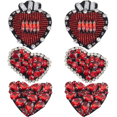 GORGECRAFT 6 Stück 3 Stile Herz-Strass-Perlen-Applikation Rote Kristalle Halloween Dekorative Aufnäher Stickapplikationen Für Weihnachten DIY-Basteln Party Kleid Kostüm Jeans Schuhe Tasche Dekor GORGECRAFT 6 Stück 3 Stile Herz-Strass-Perlen-Applikation Rote Kristalle Halloween Dekorative Aufnäher Stickapplikationen Für Weihnachten DIY-Basteln Party Kleid Kostüm Jeans Schuhe Tasche Dekor von GORGECRAFT
