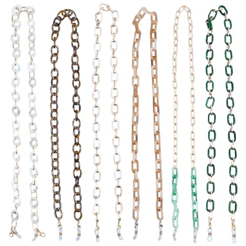 GORGECRAFT 6 Stück 6 Stile Acryl Brillenkette 75cm Brillen Büroklammer Gliederkette Riemenhalter Kordel Sonnenbrillen Halskettenhalter Brillenhalter Schlüsselband Mit Clips Für Männer Frauen Erwachsen GORGECRAFT 6 Stück 6 Stile Acryl Brillenkette 75cm Brillen Büroklammer Gliederkette Riemenhalter Kordel Sonnenbrillen Halskettenhalter Brillenhalter Schlüsselband Mit Clips Für Männer Frauen Erwachsen von GORGECRAFT