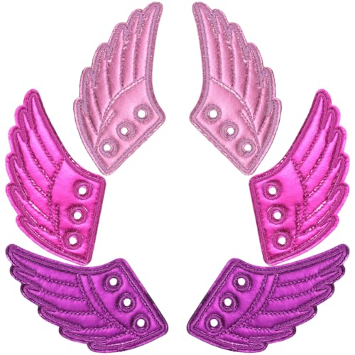 GORGECRAFT 6 Stück Schuhanhänger Mit Engelsflügeln 3 Farben Rosa/Lila Stoff Filz Glänzend Flügelförmige Dekoration Schnürsenkelanhänger Mit 3 Löchern Für DIY Bastelarbeiten Skates Sneaker Laufschuhe GORGECRAFT 6 Stück Schuhanhänger Mit Engelsflügeln 3 Farben Rosa/Lila Stoff Filz Glänzend Flügelförmige Dekoration Schnürsenkelanhänger Mit 3 Löchern Für DIY Bastelarbeiten Skates Sneaker Laufschuhe von GORGECRAFT