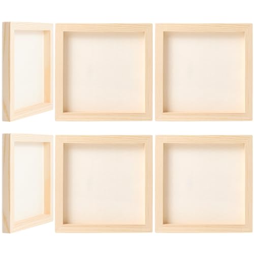 GORGECRAFT 6 Stück Unbehandelte Holz Leinwandplatten 14.8 x 14.8cm Quadratisch Holzplatten Mit Wiege Blanke Malholzplatten Für Aquarell/Ölgemälde Zeichnen Gießen Staffelei Display DIY Kunst Handwerk GORGECRAFT 6 Stück Unbehandelte Holz Leinwandplatten 14.8 x 14.8cm Quadratisch Holzplatten Mit Wiege Blanke Malholzplatten Für Aquarell/Ölgemälde Zeichnen Gießen Staffelei Display DIY Kunst Handwerk von GORGECRAFT