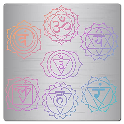 GORGECRAFT 6.3-Zoll-Chakra-Symbol-Schablone Wiederverwendbar Mandala-Schablonen Yoga Meditation Edelstahl Dekorationsvorlagen Tagebuch Werkzeug Zum Bemalen von Brandmalerei Und Gravuren GORGECRAFT 6.3-Zoll-Chakra-Symbol-Schablone Wiederverwendbar Mandala-Schablonen Yoga Meditation Edelstahl Dekorationsvorlagen Tagebuch Werkzeug Zum Bemalen von Brandmalerei Und Gravuren von GORGECRAFT