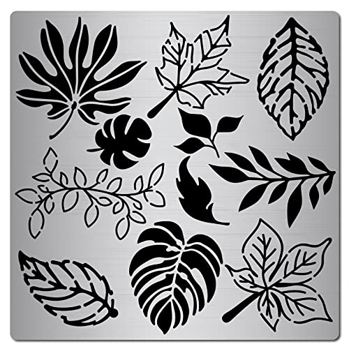 GORGECRAFT 6.3 Zoll Metallblatt Schablone Ahorn Tropische Palmblätter Malen Wiederverwendbare Schablone Edelstahl Journal Werkzeug Für St. Patricks Day Malerei, Holzverbrennung, Brandmalerei GORGECRAFT 6.3 Zoll Metallblatt Schablone Ahorn Tropische Palmblätter Malen Wiederverwendbare Schablone Edelstahl Journal Werkzeug Für St. Patricks Day Malerei, Holzverbrennung, Brandmalerei von GORGECRAFT