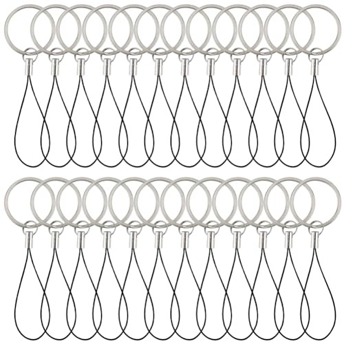 GORGECRAFT 60Stk Nylon-Handy-Charm-Gurt 80mm Telefon-Schlüsselanhänger Schnur Mit Spaltring Kurze Handgelenk-Lanyards Anti-Verlust-Handyhülle Kettengurte Für Handy USB-Stick Schlüssel DIY-Dekorationen von GORGECRAFT