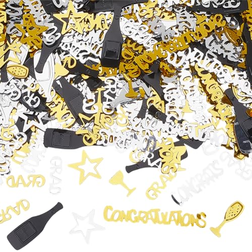 GORGECRAFT 60g Goldenes Und Schwarzes Konfetti Zum Schulabschluss Glückwunsch Silberne Gemischte Abschlusskappen Sterndiplom Tischdekoration Glitzerstreusel Für Die Abschlussfeier Zu Hause Party Colle GORGECRAFT 60g Goldenes Und Schwarzes Konfetti Zum Schulabschluss Glückwunsch Silberne Gemischte Abschlusskappen Sterndiplom Tischdekoration Glitzerstreusel Für Die Abschlussfeier Zu Hause Party Colle von GORGECRAFT