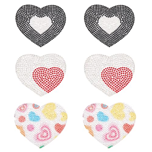 GORGECRAFT 6Stk 3 Stile Herzförmige Aufnäher Zum Aufbügeln Dekorativer Selbstklebender Aufnäher Aus Glas Strass Aufnäher Liebesherzen Glitzer Kristall Applikationen Verzierungen Kleidung Dekoration GORGECRAFT 6Stk 3 Stile Herzförmige Aufnäher Zum Aufbügeln Dekorativer Selbstklebender Aufnäher Aus Glas Strass Aufnäher Liebesherzen Glitzer Kristall Applikationen Verzierungen Kleidung Dekoration von GORGECRAFT