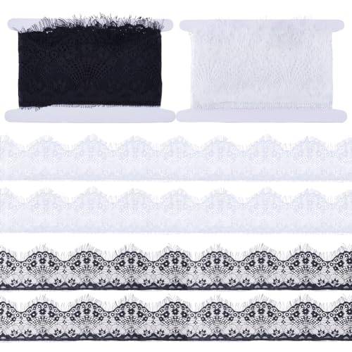 GORGECRAFT 6m Wimpern-Spitzenbesatzbänder 7.9~10cm Gewellter Rand Nähspitze Stoff Mit Vintage-Blumenstickerei Wimpernbesatz Besatz Für Hochzeiten Vorhänge Tischdekoration Heimwerkerarbeiten GORGECRAFT 6m Wimpern-Spitzenbesatzbänder 7.9~10cm Gewellter Rand Nähspitze Stoff Mit Vintage-Blumenstickerei Wimpernbesatz Besatz Für Hochzeiten Vorhänge Tischdekoration Heimwerkerarbeiten von GORGECRAFT