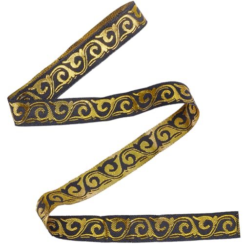 GORGECRAFT 7 Meter Goldfarbenes Jacquard-Stickband 2 cm Breit Vintage-Boho-Stil Gewebte Spitzenkante Fransenstoff Polsterapplikation Zum Selbernähen Kleidung Vorhänge Taschen Verzierung Dekor GORGECRAFT 7 Meter Goldfarbenes Jacquard-Stickband 2 cm Breit Vintage-Boho-Stil Gewebte Spitzenkante Fransenstoff Polsterapplikation Zum Selbernähen Kleidung Vorhänge Taschen Verzierung Dekor von GORGECRAFT
