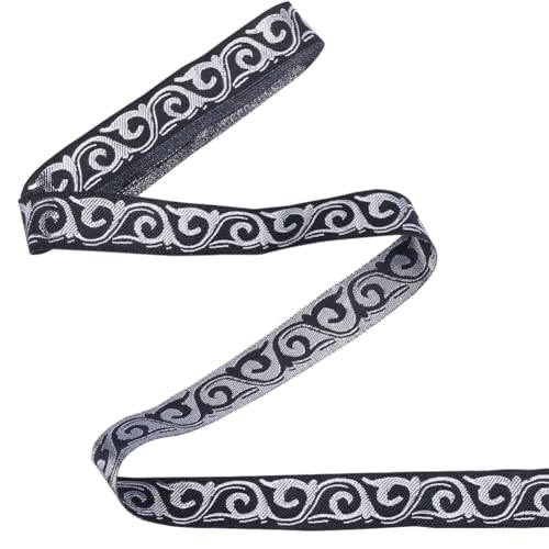 GORGECRAFT 7 Meter Vintage-Jacquard-Stickband 2cm Breit Florales Boho-Muster Gewebte Spitzenkante Fransenstoff Polsterbesatz Applikation Zum Nähen Kleidung Geschenkverpackungen Kleidungsdekor Schwarz GORGECRAFT 7 Meter Vintage-Jacquard-Stickband 2cm Breit Florales Boho-Muster Gewebte Spitzenkante Fransenstoff Polsterbesatz Applikation Zum Nähen Kleidung Geschenkverpackungen Kleidungsdekor Schwarz von GORGECRAFT