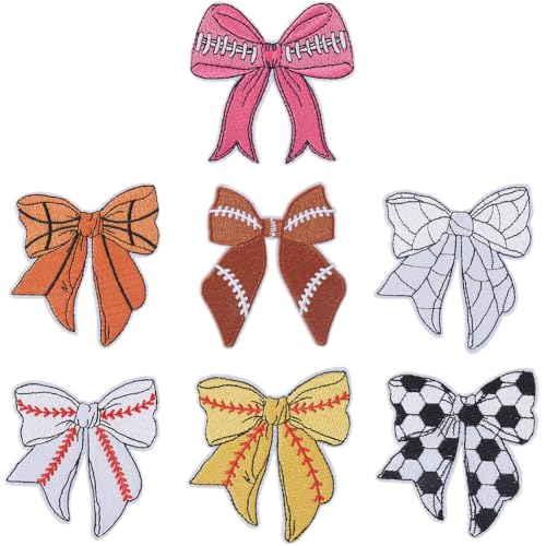 GORGECRAFT 7 Stil Sportball Schleifen Aufnäher Zum Basteln Bestickt Zum Aufnähen Und Aufbügeln Stickerei Applikation Im Sportstil Schleifen Abzeichen Emblem Für Damen Jeans Jacken Rucksäcke Hüte Kleid GORGECRAFT 7 Stil Sportball Schleifen Aufnäher Zum Basteln Bestickt Zum Aufnähen Und Aufbügeln Stickerei Applikation Im Sportstil Schleifen Abzeichen Emblem Für Damen Jeans Jacken Rucksäcke Hüte Kleid von GORGECRAFT