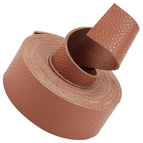 GORGECRAFT 79" Langer Brauner Lederstreifen Doppelseitiger Lederriemen Litschi-Muster Flacher Lederimitatgürtel 1" breite Glänzende Strukturierte Lederzubehörteile Für DIY-Lederhalsketten Armbänder GORGECRAFT 79" Langer Brauner Lederstreifen Doppelseitiger Lederriemen Litschi-Muster Flacher Lederimitatgürtel 1" breite Glänzende Strukturierte Lederzubehörteile Für DIY-Lederhalsketten Armbänder von GORGECRAFT