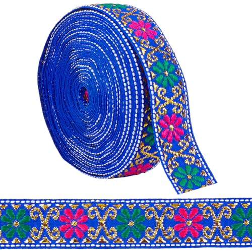 GORGECRAFT 7m 22mm Breit Vintage-Jacquard-Bandbesatz Tiroler Band Polsterbesatz Spitzenkantenbesatz Blumenmuster Stickbänder Für Selbstgemachte Kleidung Verschönerung Dekorationen GORGECRAFT 7m 22mm Breit Vintage-Jacquard-Bandbesatz Tiroler Band Polsterbesatz Spitzenkantenbesatz Blumenmuster Stickbänder Für Selbstgemachte Kleidung Verschönerung Dekorationen von GORGECRAFT