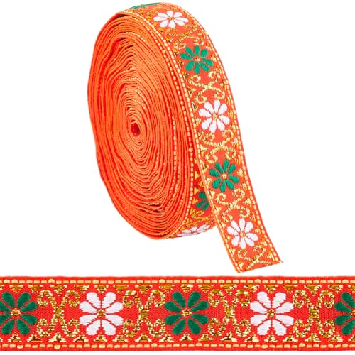 GORGECRAFT 7m Tiroler Band 22mm Breit Ethno-Stil Blumenmuster Vintage-Jacquard-Band Dekorative Stickerei Polsterbesatz Für Bekleidungszubehör Geschenkverpackung Heimwerkerhandwerk Nähen GORGECRAFT 7m Tiroler Band 22mm Breit Ethno-Stil Blumenmuster Vintage-Jacquard-Band Dekorative Stickerei Polsterbesatz Für Bekleidungszubehör Geschenkverpackung Heimwerkerhandwerk Nähen von GORGECRAFT