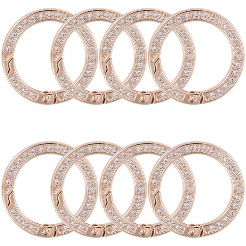 GORGECRAFT 8 Stück Strass O Ring 24.5mm Bling Torringe Großpackung Hellgold Runde Federklammern Karabinerhaken Schnalle Zum Selbermachen von Schmuck Schlüsselanhängern Handtaschen Geldbörsen Taschen GORGECRAFT 8 Stück Strass O Ring 24.5mm Bling Torringe Großpackung Hellgold Runde Federklammern Karabinerhaken Schnalle Zum Selbermachen von Schmuck Schlüsselanhängern Handtaschen Geldbörsen Taschen von GORGECRAFT