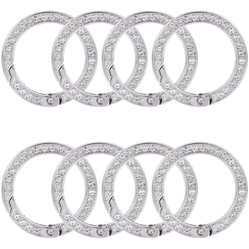 GORGECRAFT 8 Stück Strass O Ring 24.5mm Bling Torringe Platin Runde Federklammern Karabinerhaken Schnalle Zum Selbermachen von Schmuck Schlüsselanhängern Handtaschen Geldbörsen Taschen Riemen Auto Sc GORGECRAFT 8 Stück Strass O Ring 24.5mm Bling Torringe Platin Runde Federklammern Karabinerhaken Schnalle Zum Selbermachen von Schmuck Schlüsselanhängern Handtaschen Geldbörsen Taschen Riemen Auto Sc von GORGECRAFT