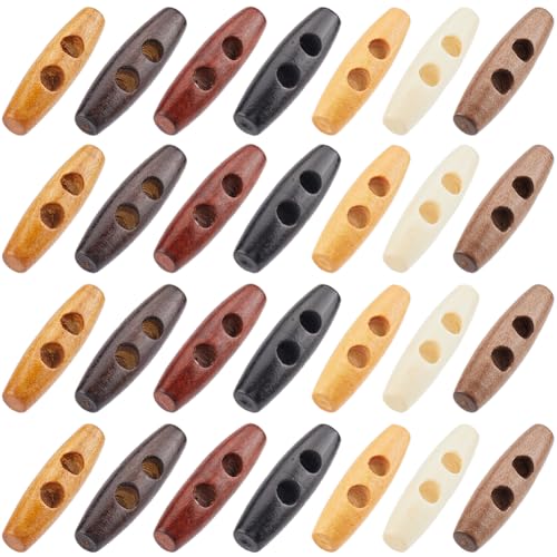 GORGECRAFT 84 Stück Knebelknöpfe In 7 Farben 45mm Lang Hornförmig Holzknopf Zubehör 2 Löcher Holzknöpfe Für Pullover Und Mäntel Ersatz Für Jacken Kleidung Nähen DIY Kunst Bastelprojekte GORGECRAFT 84 Stück Knebelknöpfe In 7 Farben 45mm Lang Hornförmig Holzknopf Zubehör 2 Löcher Holzknöpfe Für Pullover Und Mäntel Ersatz Für Jacken Kleidung Nähen DIY Kunst Bastelprojekte von GORGECRAFT