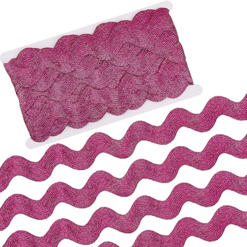 GORGECRAFT 9.1 m 4cm Metallischer RIC Rac Besatz Rick Rack Wellen Biege Fransen Spitzenbesatz Großes Nähen Geflochtener Stoff Zum Basteln Verpacken Hochzeitstuch (Mittelviolet GORGECRAFT 9.1 m 4cm Metallischer RIC Rac Besatz Rick Rack Wellen Biege Fransen Spitzenbesatz Großes Nähen Geflochtener Stoff Zum Basteln Verpacken Hochzeitstuch (Mittelviolet von GORGECRAFT
