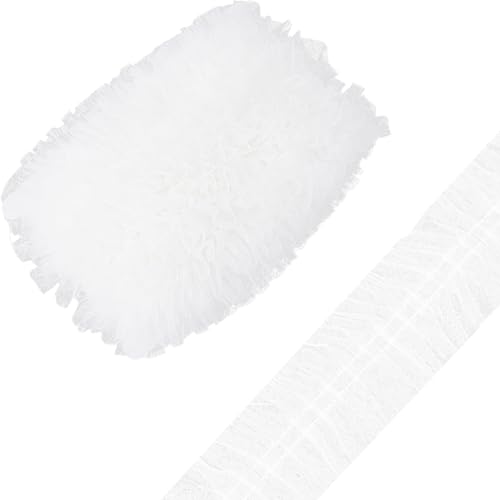 GORGECRAFT 9.5 m X 6 cm Breiter Mehrlagiger Spitzenbesatz Mit Rüschen Stickerei Plissiertes Spitzenband Weiße Geraffte Netzkanten Besätze Hochzeitskleider Applikationen Kleidungsstücke Heimdekoration GORGECRAFT 9.5 m X 6 cm Breiter Mehrlagiger Spitzenbesatz Mit Rüschen Stickerei Plissiertes Spitzenband Weiße Geraffte Netzkanten Besätze Hochzeitskleider Applikationen Kleidungsstücke Heimdekoration von GORGECRAFT
