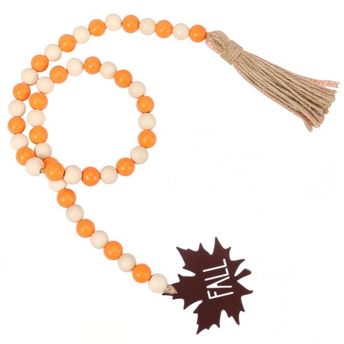 GORGECRAFT 93cm Thanksgiving Quastenperlen Girlande Mit Ahornblatt Herbst Orangefarbene Holzperlen Wandbehang Dekor Boho Rustikal Mit Juteseil Für Halloween Party Herbsternte Bauernhaus Heimdekoration GORGECRAFT 93cm Thanksgiving Quastenperlen Girlande Mit Ahornblatt Herbst Orangefarbene Holzperlen Wandbehang Dekor Boho Rustikal Mit Juteseil Für Halloween Party Herbsternte Bauernhaus Heimdekoration von GORGECRAFT