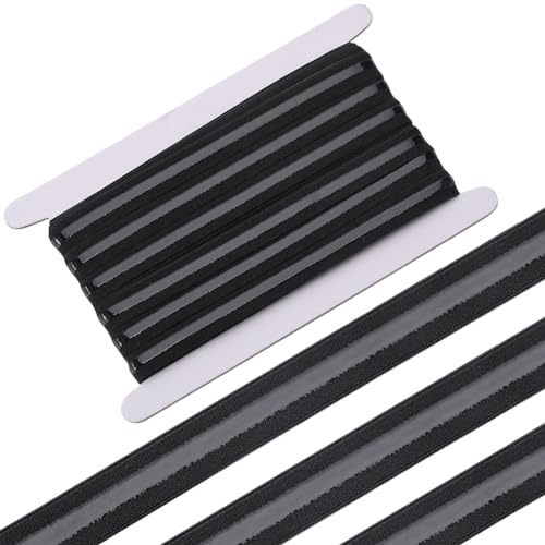 GORGECRAFT 9m Flache Elastische Kordel 15mm Breit rutschfeste Silikon-Gummibandrolle Mit 5mm Gummi-Stretchband Hochelastisches Faserstreifen-Gurtband Zum Nähen Heimwerken Hüten Taschen Schwarz GORGECRAFT 9m Flache Elastische Kordel 15mm Breit rutschfeste Silikon-Gummibandrolle Mit 5mm Gummi-Stretchband Hochelastisches Faserstreifen-Gurtband Zum Nähen Heimwerken Hüten Taschen Schwarz von GORGECRAFT