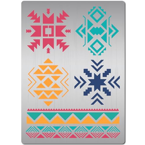 GORGECRAFT Azteken-Schablone Tribal Geometrische Malschablonen Boho-Bordüren Stammeszeichen Bohemian-Thema Metallvorlage Zum Malen Auf Holz Brennen Wand Stoff Leinwand Gravur Scrapbooking GORGECRAFT Azteken-Schablone Tribal Geometrische Malschablonen Boho-Bordüren Stammeszeichen Bohemian-Thema Metallvorlage Zum Malen Auf Holz Brennen Wand Stoff Leinwand Gravur Scrapbooking von GORGECRAFT