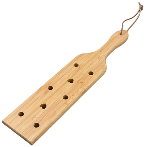 GORGECRAFT Bambus-Paddel mit Herz-Luftstromlöchern, 34 x 7,1 cm, leicht, solide, langlebig, Holzteppich, griechisches Paddel mit glatter Oberfläche, für Brüderlichkeit oder Schwesternschaft, Camping GORGECRAFT Bambus-Paddel mit Herz-Luftstromlöchern, 34 x 7,1 cm, leicht, solide, langlebig, Holzteppich, griechisches Paddel mit glatter Oberfläche, für Brüderlichkeit oder Schwesternschaft, Camping von GORGECRAFT