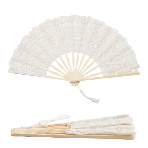 GORGECRAFT Beigefarbener Handfächer Aus Spitze Bambusstäbe Chinesischer Vintage Stil Faltbar Bestickte Braut Blumenquaste Dekorative Tanzende Handfächer Für Hochzeitskostüme Teeparty Dekoration Damen GORGECRAFT Beigefarbener Handfächer Aus Spitze Bambusstäbe Chinesischer Vintage Stil Faltbar Bestickte Braut Blumenquaste Dekorative Tanzende Handfächer Für Hochzeitskostüme Teeparty Dekoration Damen von GORGECRAFT
