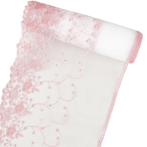 GORGECRAFT Bestickter Spitzenbordüre, breites Netz-Chiffonband, rot, unelastisch, Nähstoff, Spitzenstickerei, Applikation, zum Nähen, Basteln, Hochzeitskleid, Kleidung, Vorhänge, 6,6 m x 26,7 cm GORGECRAFT Bestickter Spitzenbordüre, breites Netz-Chiffonband, rot, unelastisch, Nähstoff, Spitzenstickerei, Applikation, zum Nähen, Basteln, Hochzeitskleid, Kleidung, Vorhänge, 6,6 m x 26,7 cm von GORGECRAFT