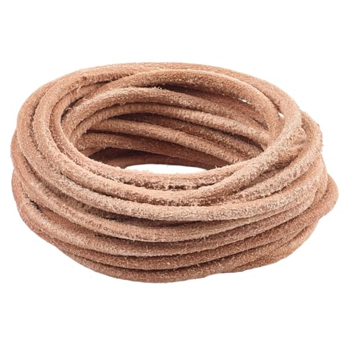 GORGECRAFT Echtes Lederband 5 m X 4mm Rund Lederschnur Mattiertes Rindslederseil Natürliches Yak Fell Wildleder Flechtfäden Für Die Schmuckherstellung Armbänder Halsketten Schlüsselanhänger Schnürsenk GORGECRAFT Echtes Lederband 5 m X 4mm Rund Lederschnur Mattiertes Rindslederseil Natürliches Yak Fell Wildleder Flechtfäden Für Die Schmuckherstellung Armbänder Halsketten Schlüsselanhänger Schnürsenk von GORGECRAFT