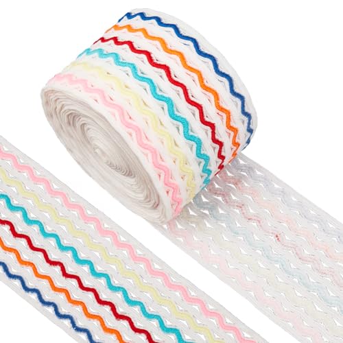GORGECRAFT Elastische Kordel In Regenbogenwellenform 5 m 6cm Breit Bunt Gestreift Elastisches Band Zackenlitzen Bund Flaches Dehnbares Gurtband Näh Und Strickband Besatzband Für Heimwerkerarbeiten GORGECRAFT Elastische Kordel In Regenbogenwellenform 5 m 6cm Breit Bunt Gestreift Elastisches Band Zackenlitzen Bund Flaches Dehnbares Gurtband Näh Und Strickband Besatzband Für Heimwerkerarbeiten von GORGECRAFT