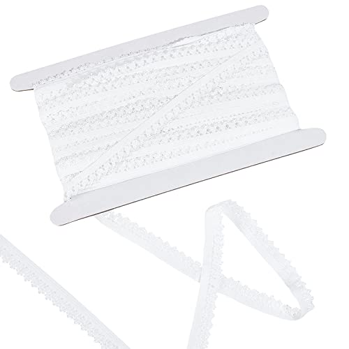 GORGECRAFT 20 Yard Elastischer Spitzenbesatz 13mm Breiter Weißer Stretch-Rand Dessous-Kante Trimmen Gurtband Gehäkelte Spitze Kordelband Für Heimwerker Nähen Basteln Kleidungsstück Verzierungen GORGECRAFT 20 Yard Elastischer Spitzenbesatz 13mm Breiter Weißer Stretch-Rand Dessous-Kante Trimmen Gurtband Gehäkelte Spitze Kordelband Für Heimwerker Nähen Basteln Kleidungsstück Verzierungen von GORGECRAFT