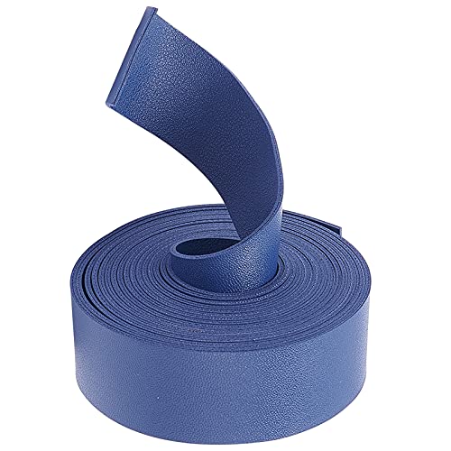 GORGECRAFT Flachkordel PU Lederriemen Streifen 1.18" Breiter DIY Lederriemen 118" lang Für Kleidung Schmuck Verpackung Kunsthandwerk Projekte (Dunkelblau) von GORGECRAFT