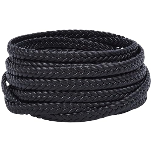 GORGECRAFT Geflochtenes PU Lederband 5 m X 8mm Bolo Krawattenschnur Schwarze Flache Kunstlederstreifen 3mm Dicke Kunstlederfäden Seil Für Armbänder Fußkettchen Halsketten Schlüsselanhänger Schlüsselb GORGECRAFT Geflochtenes PU Lederband 5 m X 8mm Bolo Krawattenschnur Schwarze Flache Kunstlederstreifen 3mm Dicke Kunstlederfäden Seil Für Armbänder Fußkettchen Halsketten Schlüsselanhänger Schlüsselb von GORGECRAFT