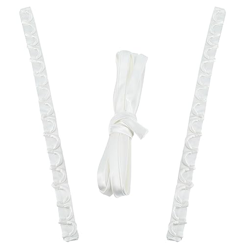 GORGECRAFT Hochzeitskleid-Korsett-Set Reißverschluss-Ersatz Kleid-Reißverschluss-Verlängerung Kleid-Korsett Reißverschlüsse Ersatz Verstellbare Passform Satin-Korsett Schlaufen Für Brautkorsett (Weiß) GORGECRAFT Hochzeitskleid-Korsett-Set Reißverschluss-Ersatz Kleid-Reißverschluss-Verlängerung Kleid-Korsett Reißverschlüsse Ersatz Verstellbare Passform Satin-Korsett Schlaufen Für Brautkorsett (Weiß) von GORGECRAFT